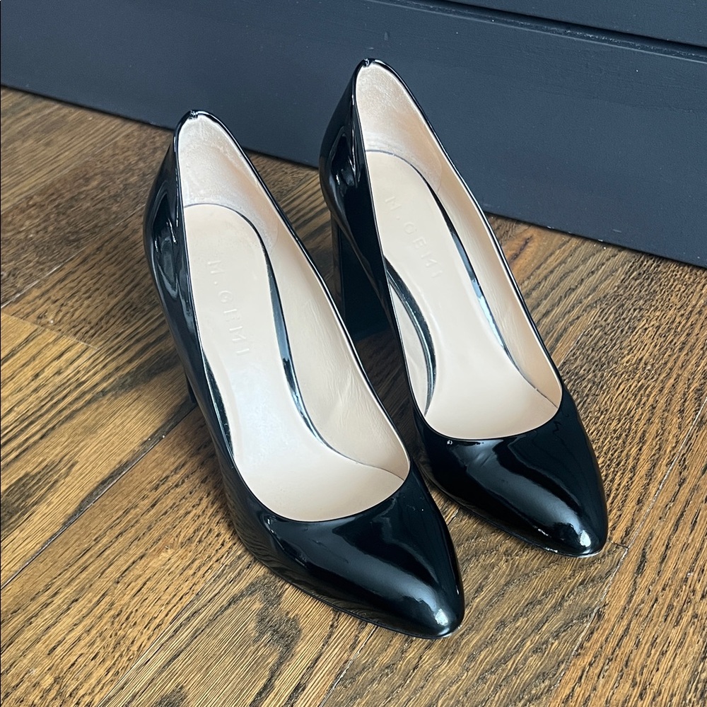 M. Gemi Black Patent Leather Heels